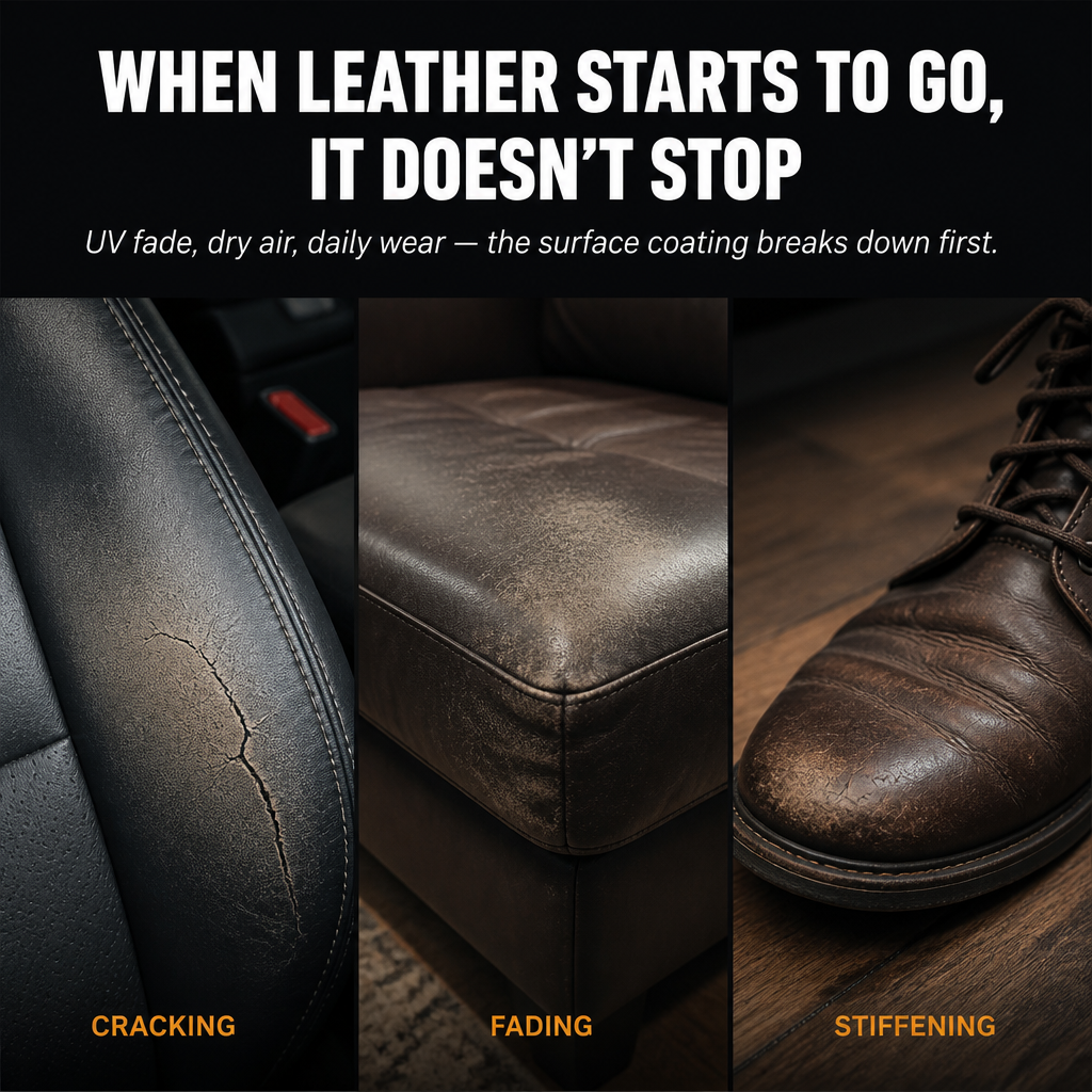 LustraHide™ — Restore Cracked, Dull Leather and Seal Shine for 180 Days