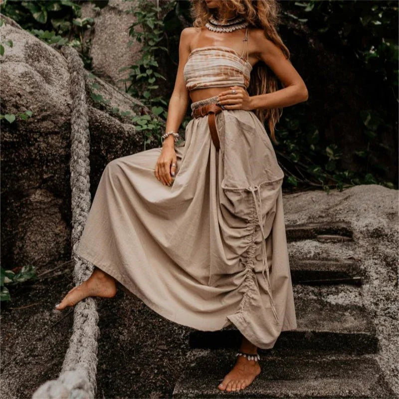 LuminaFlow™ Maxi Skirt — Unleash All-Day Comfort and Effortless Style with Pockets That Keep Up