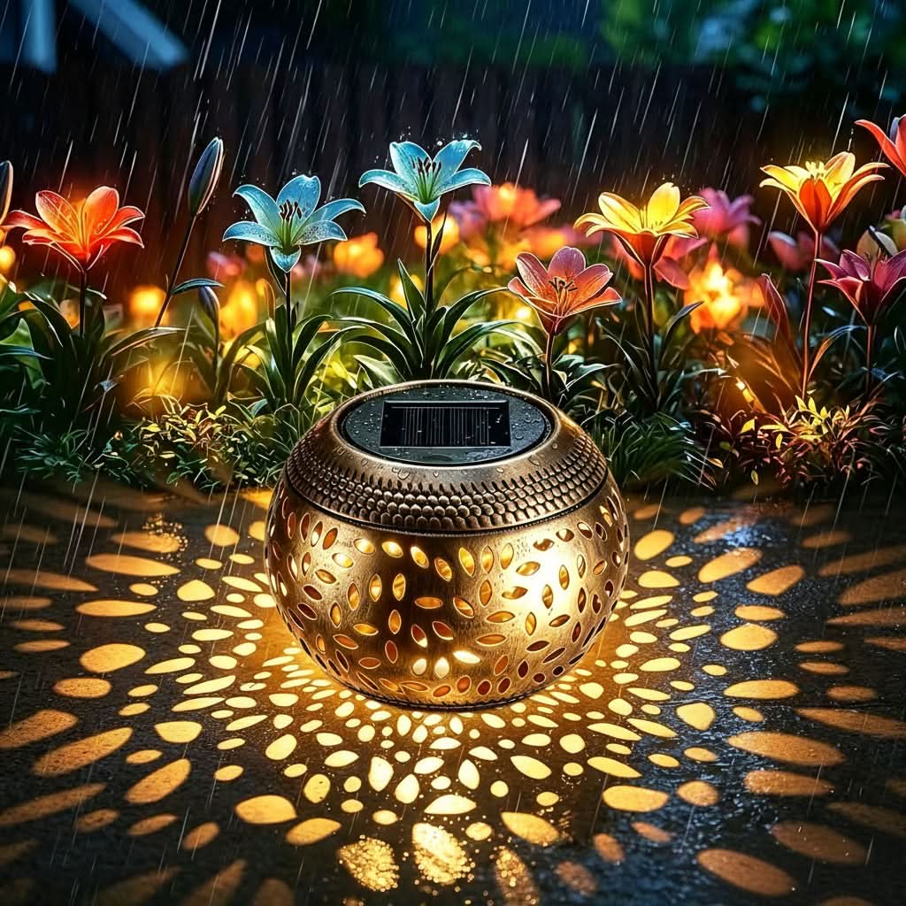 Outdoor Metal Table Lamp with Solar Power