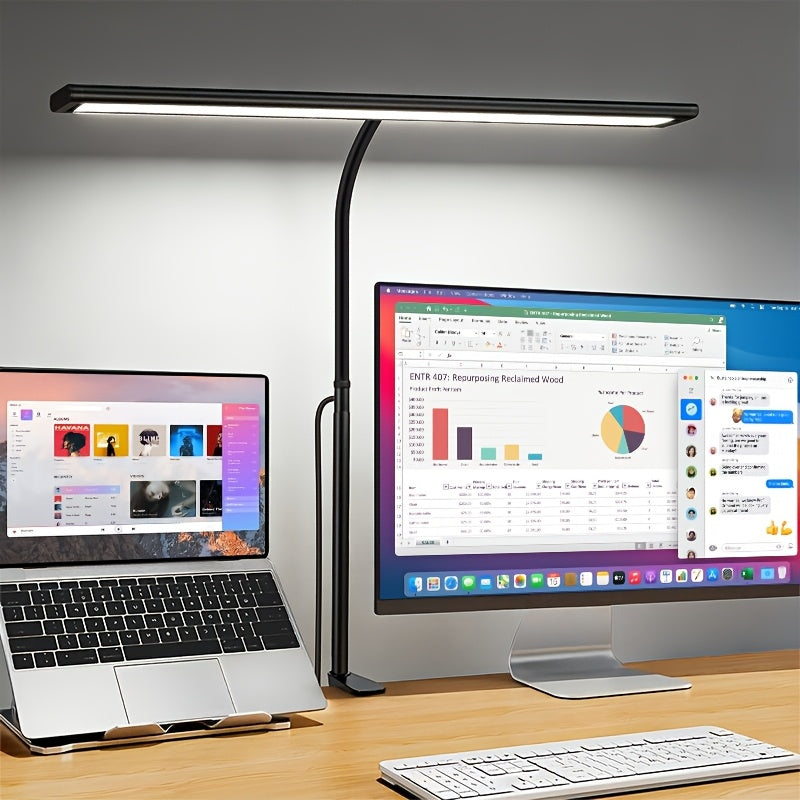 BrightZone – Wide Coverage LED Desk Light with Clip