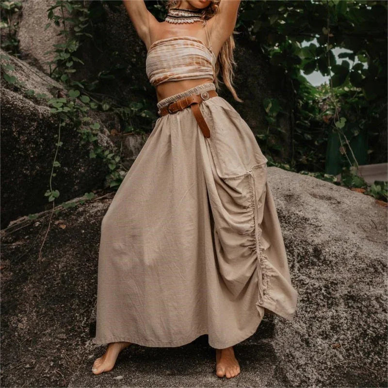 LuminaFlow™ Maxi Skirt — Unleash All-Day Comfort and Effortless Style with Pockets That Keep Up