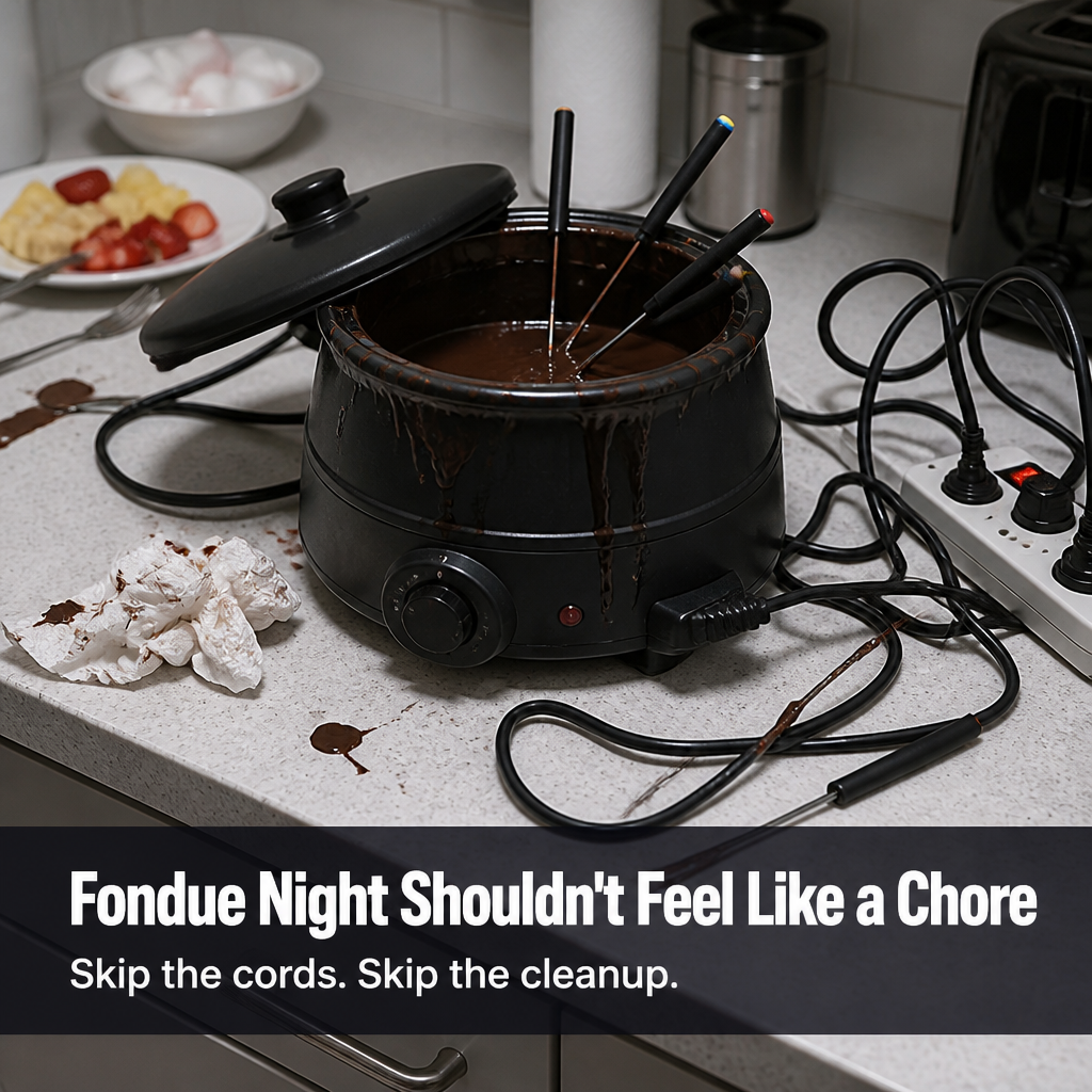 MeloMist™ — Ignite a Tealight, Melt Chocolate, Forget the Fondue Pot