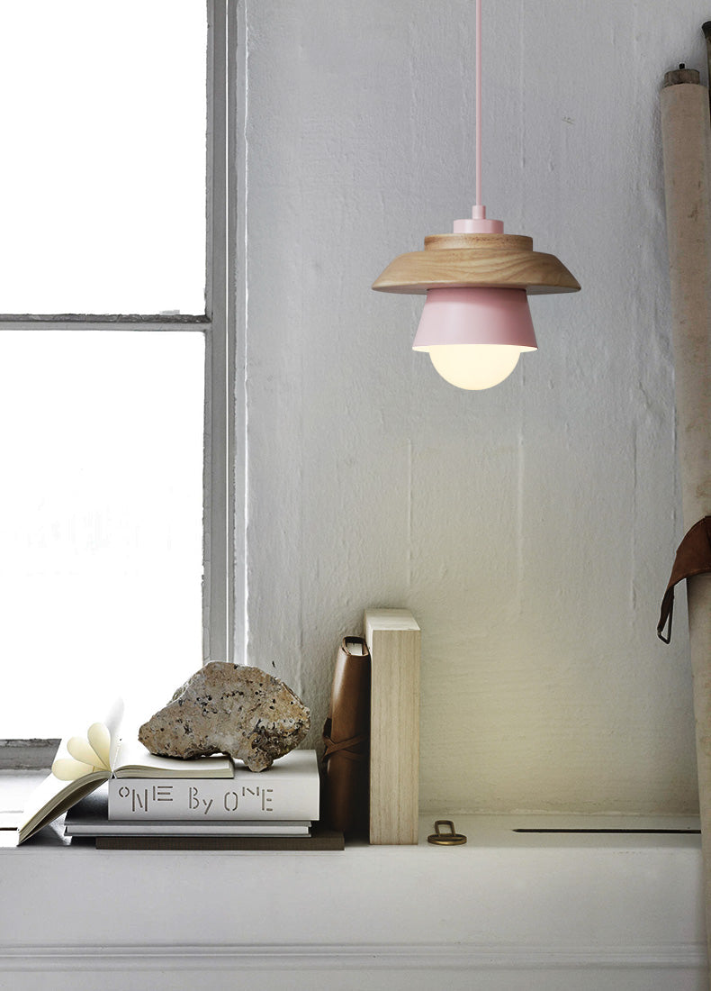 Scandinavian Hanging Wooden Lamp