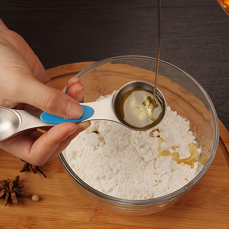 Magnetic Measuring Spoons Set in Stainless Steel