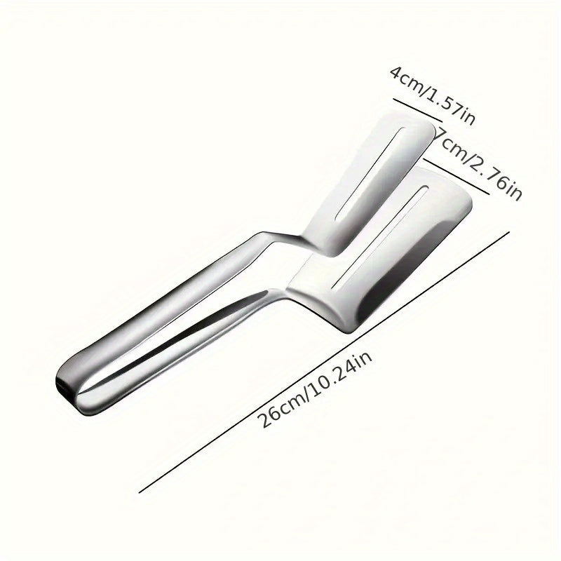 PrecisionPro – Versatile Stainless Steel Tongs with Spatula Functionality