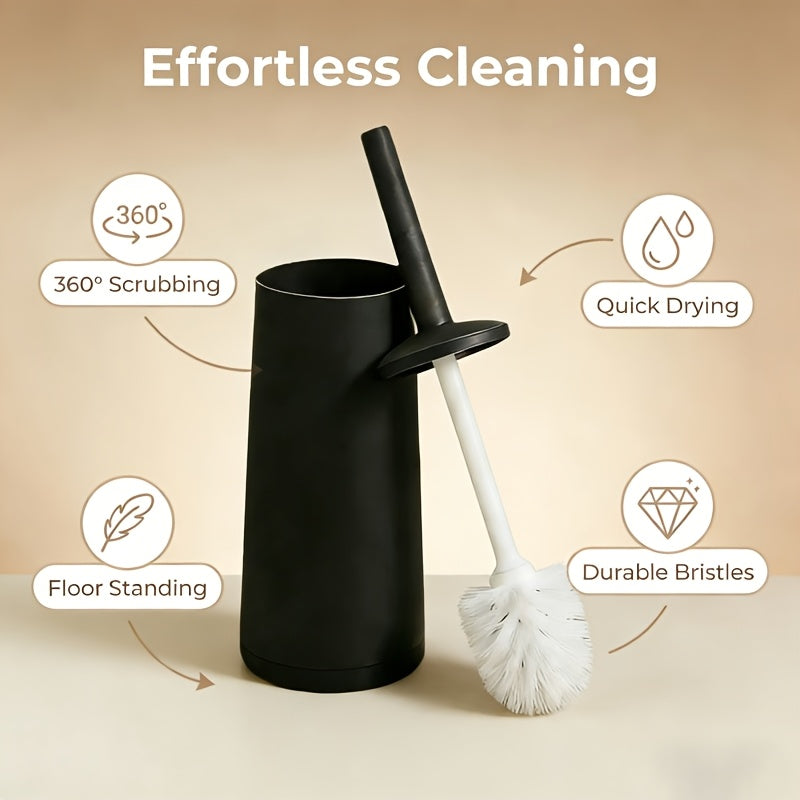Elegant Toilet Brush Set with Stylish Storage Solution