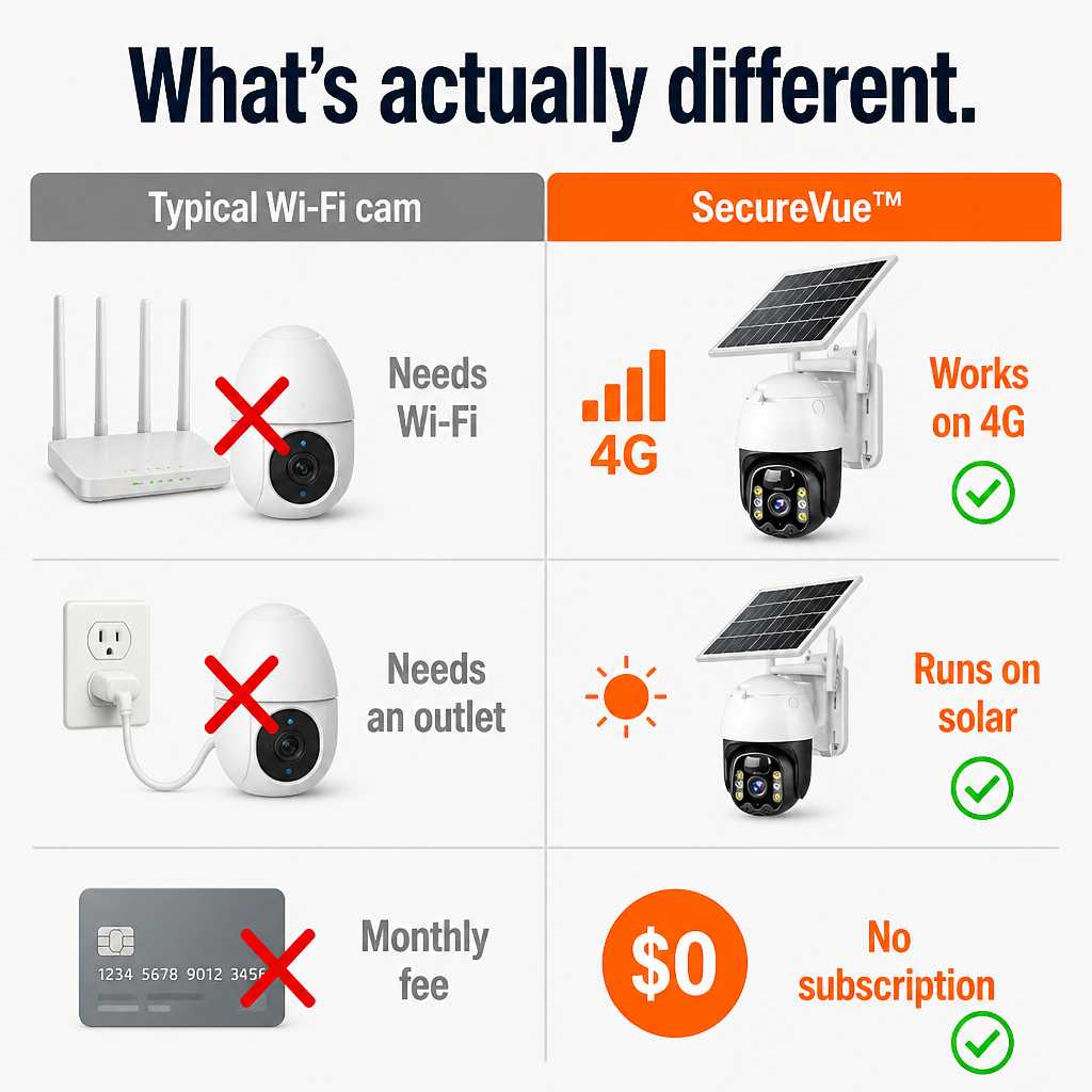 SecureVue™ — Protect Your Property Without Wires, Wi-Fi, or Power Sources