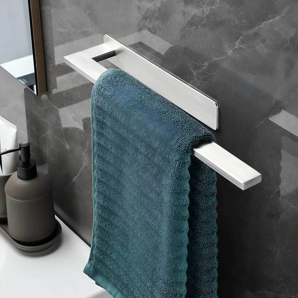 Towel Rack | Wall-Mounted Adhesive | Water-Resistant Stainless Steel | BathLine