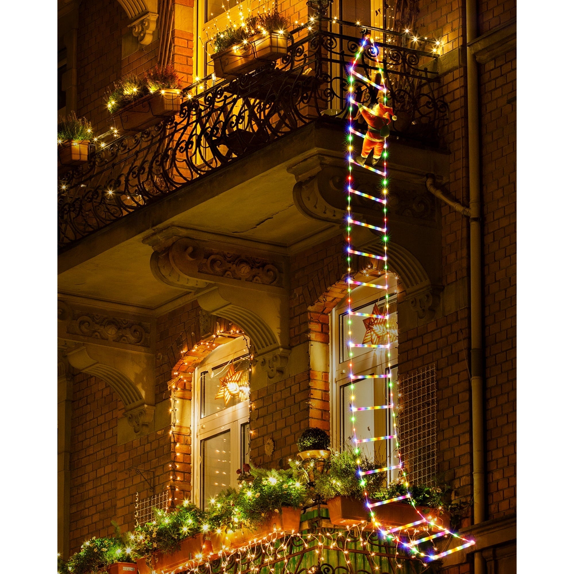 ClimBeams™ LED Santa Ladder Lights — Light Up Your Holidays with Magical, Smile-Worthy Cheer