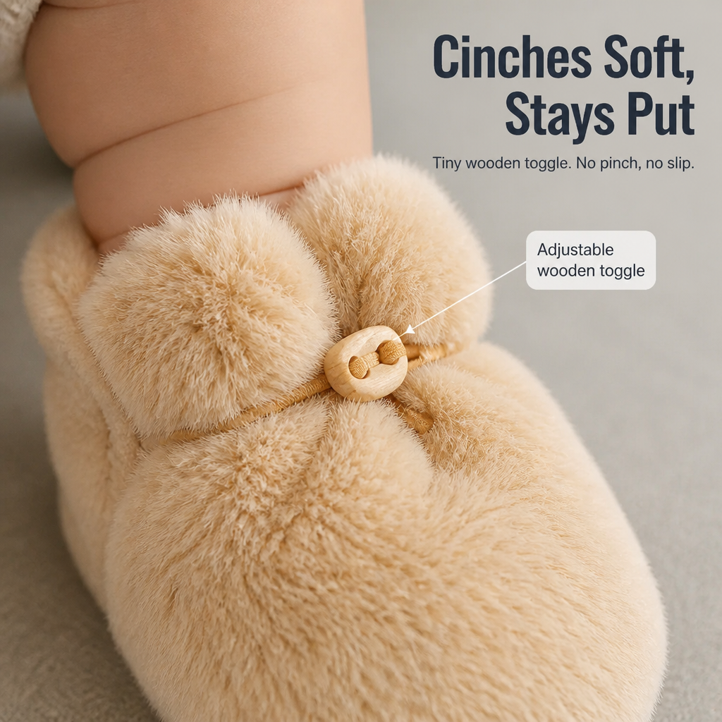 TinyTreadz™ — Snuggle Tiny Toes With Plush Booties That Truly Stay Put