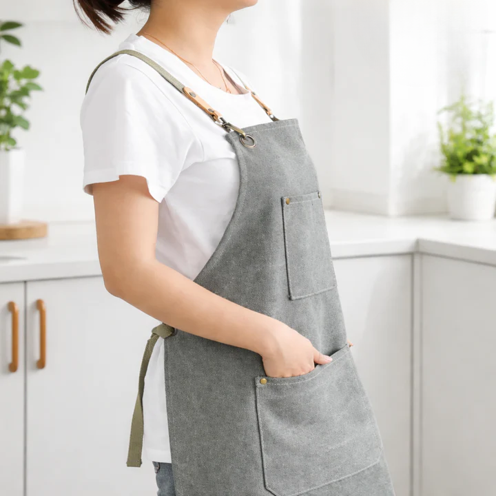 Canvas Craft Apron | Crossback Straps | Pockets for Tools | HandHaven