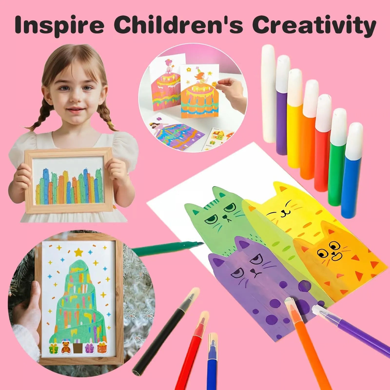 VividCanvas™ Squeegee Art Kit — Unlock Your Child’s Brilliance with Every Colorful Stroke