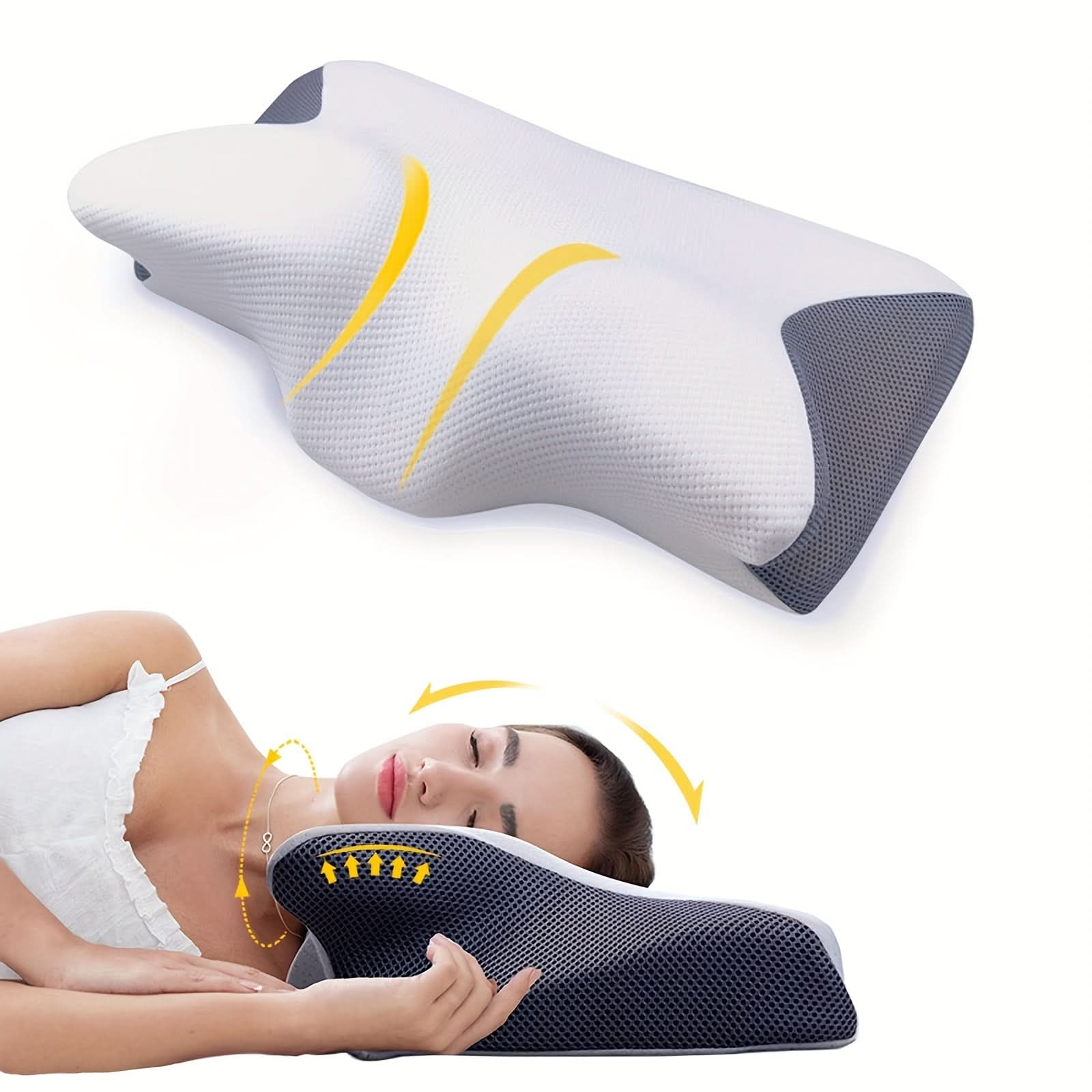 Memory Foam Neck Support Pillow for Cervical Comfort