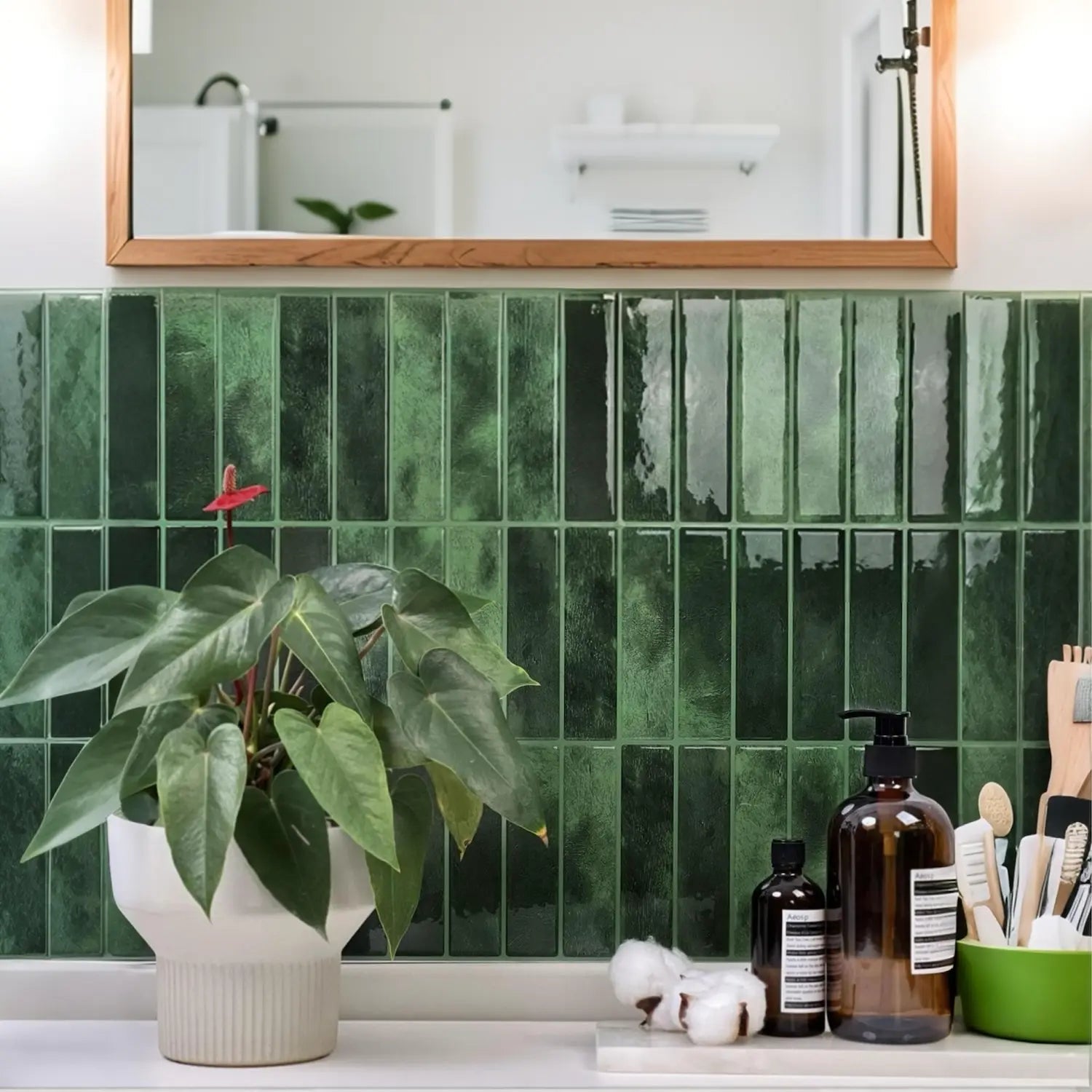 EverLeaf™ Moroccan Peel-and-Stick Tiles — Transform Your Space Instantly with Lush, Living Texture