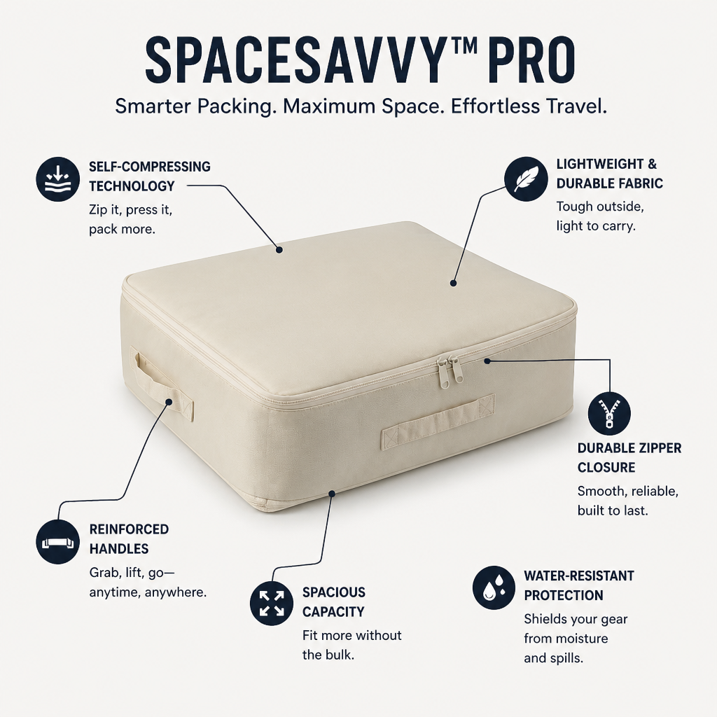SpaceSavvy™ Pro — Crush Clutter, Unleash Freedom, Pack Like a Pro