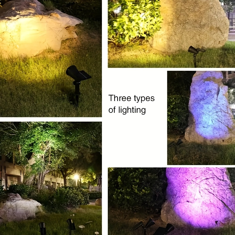 LUMENBRIGHT - Solar-Powered LED Garden Spotlights, 2-Pack