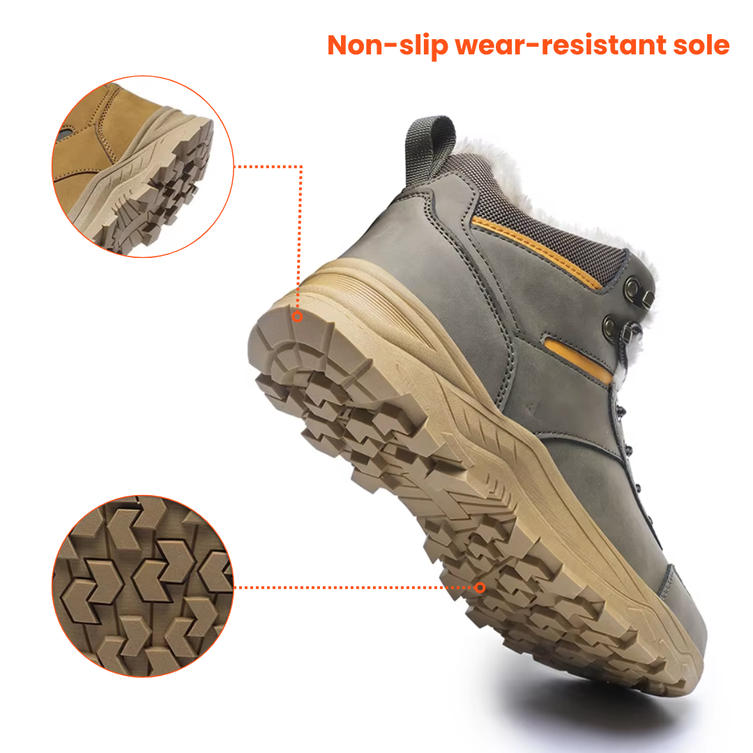 Men's Insulated Winter Trekking Boots – Waterproof & Cozy
