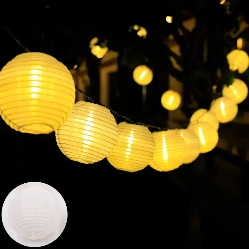 Solar LED Lantern String Lights – IP65 Weatherproof Build
