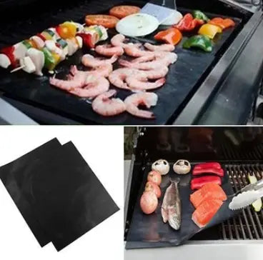 Non-Stick BBQ Mat | Effortless Cleaning Grilling | Perfect for Meat, Fish, and Veggies | GrillClean