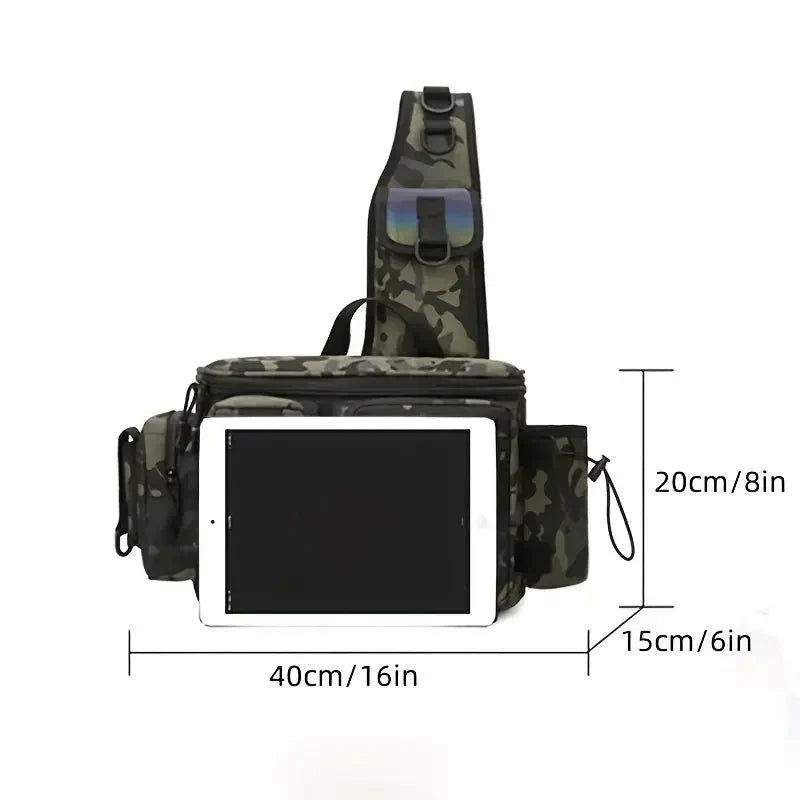 All-Weather Fishing Backpack with Versatile Storage Solutions