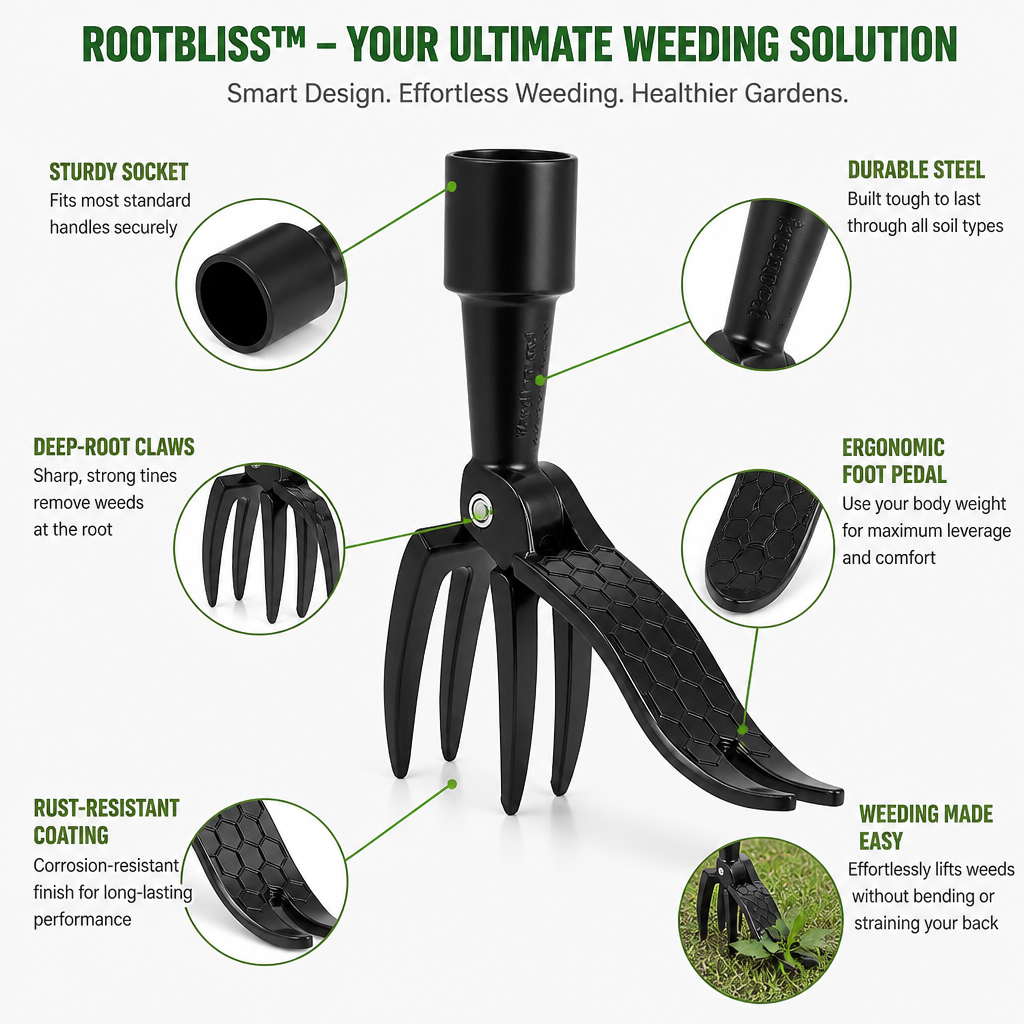 RootBliss™ — Effortless Weed-Free Gardens Without Back Pain or Chemicals