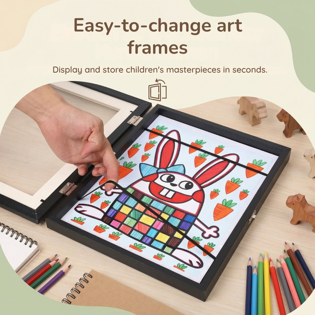 MasterFrame™ — Turn Your Child’s Artwork Into a Proud, Ever-Changing Home Gallery