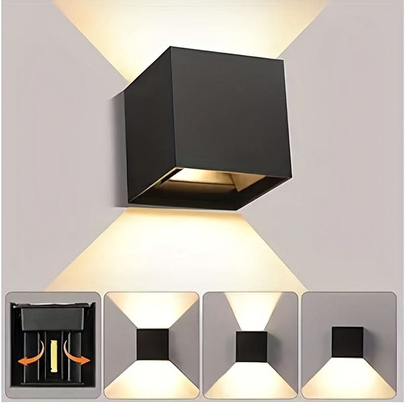 Square Outdoor Wall Light - Vertical and Horizontal Design
