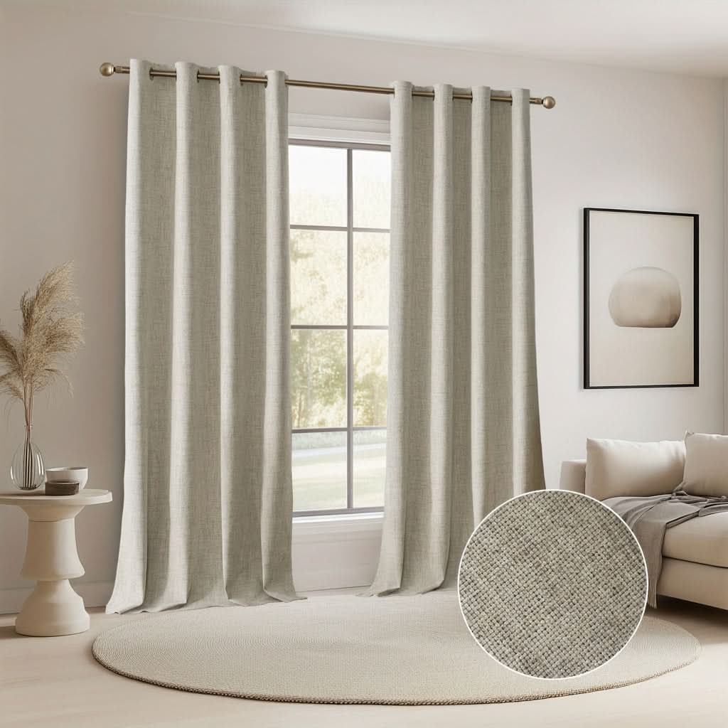 Textured Blackout Curtains for Stylish Living Room Decor