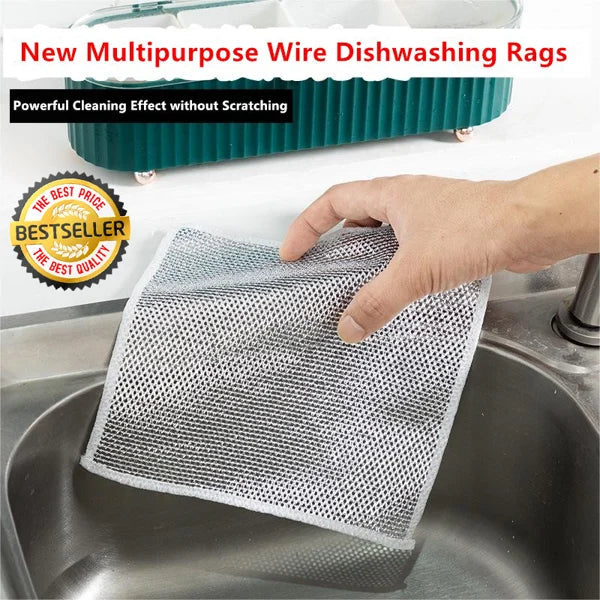 SteelWipe™ Dual-Action Cleaning Rags — Conquer Messes Effortlessly and Watch Your Home Glow