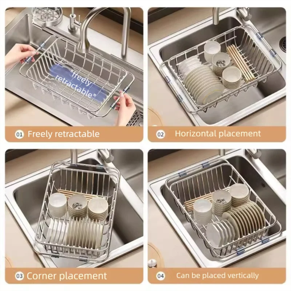 Telescoping Sink Drain Basket for Efficient Water Flow