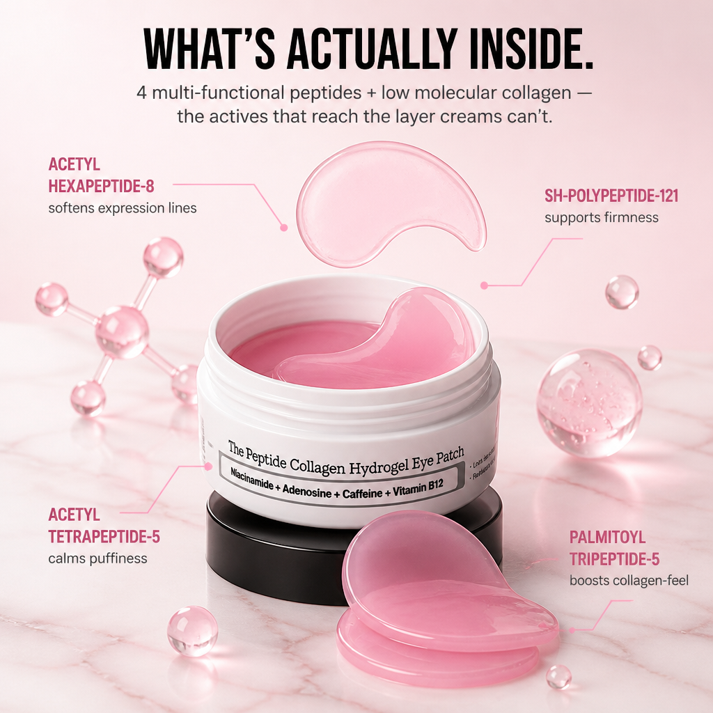 Luminevea™ — Reduce Puffiness in 10 Minutes with 4-Peptide Hydrogel Eye Patches