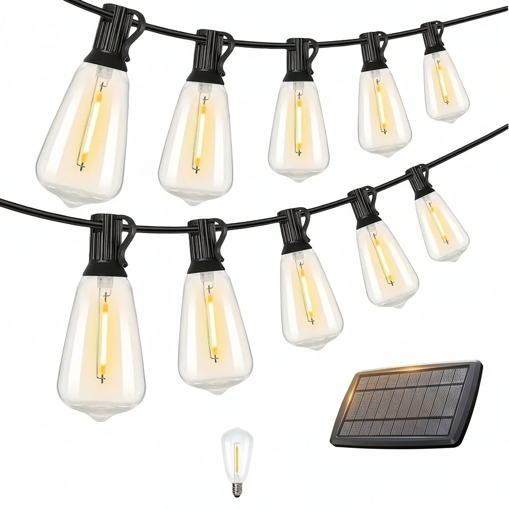Lumoscape - 100FT Solar-Powered LED String Lights with Adjustable Brightness