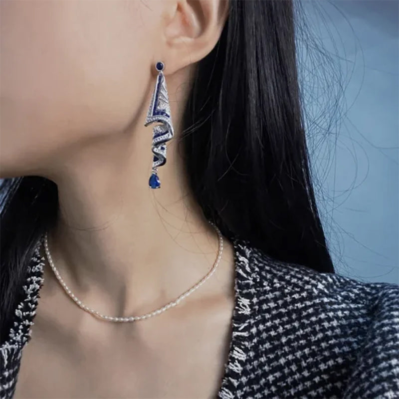 SereniSapphire™ Earrings — Ignite Unstoppable Confidence with Feather-Light, Hypoallergenic Elegance