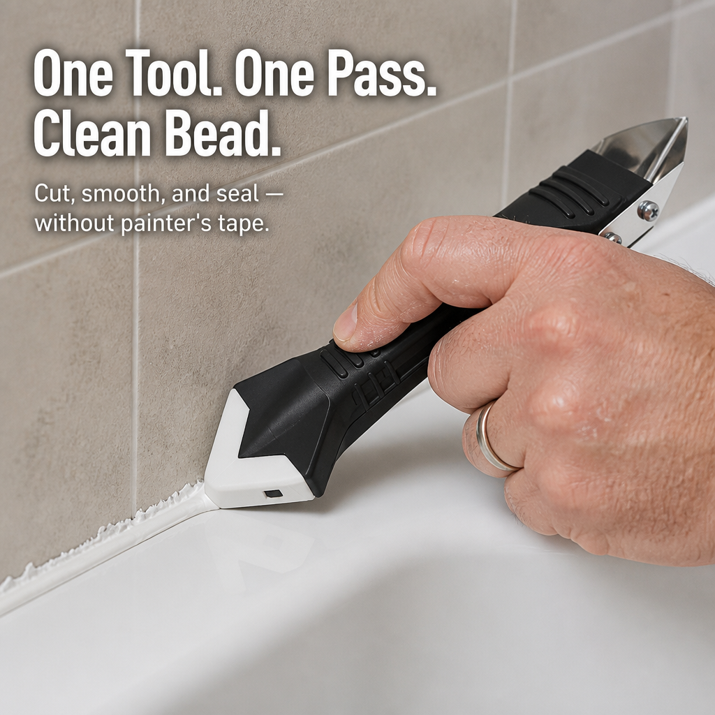 GlidePro™ 3-in-1 Caulk Savior — Nail Flawless, Fingerprint-Free Caulk Lines Like a True Pro