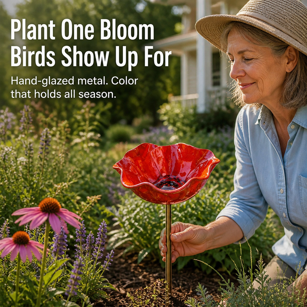 LiveFlare™ — Stake One Hand-Crafted Bloom Birds and Bees Come Alive