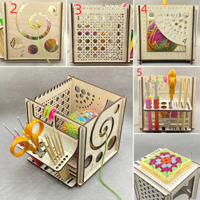 Tangle-Free Crafting Bliss | Storage for Needles Scissors Tools | Smooth Thread Flow Without Snags | KnitNest