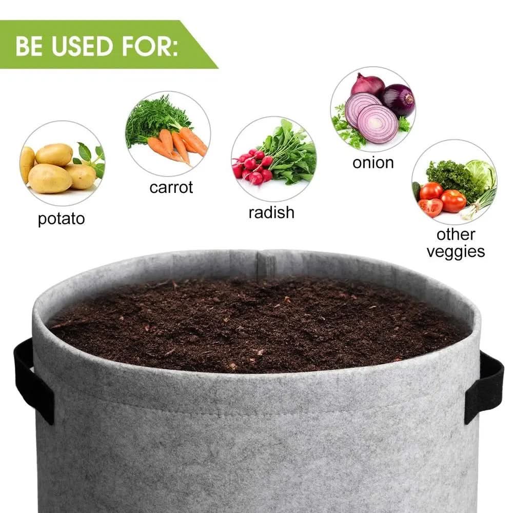 Set of Grow Bags for Fabric Planters