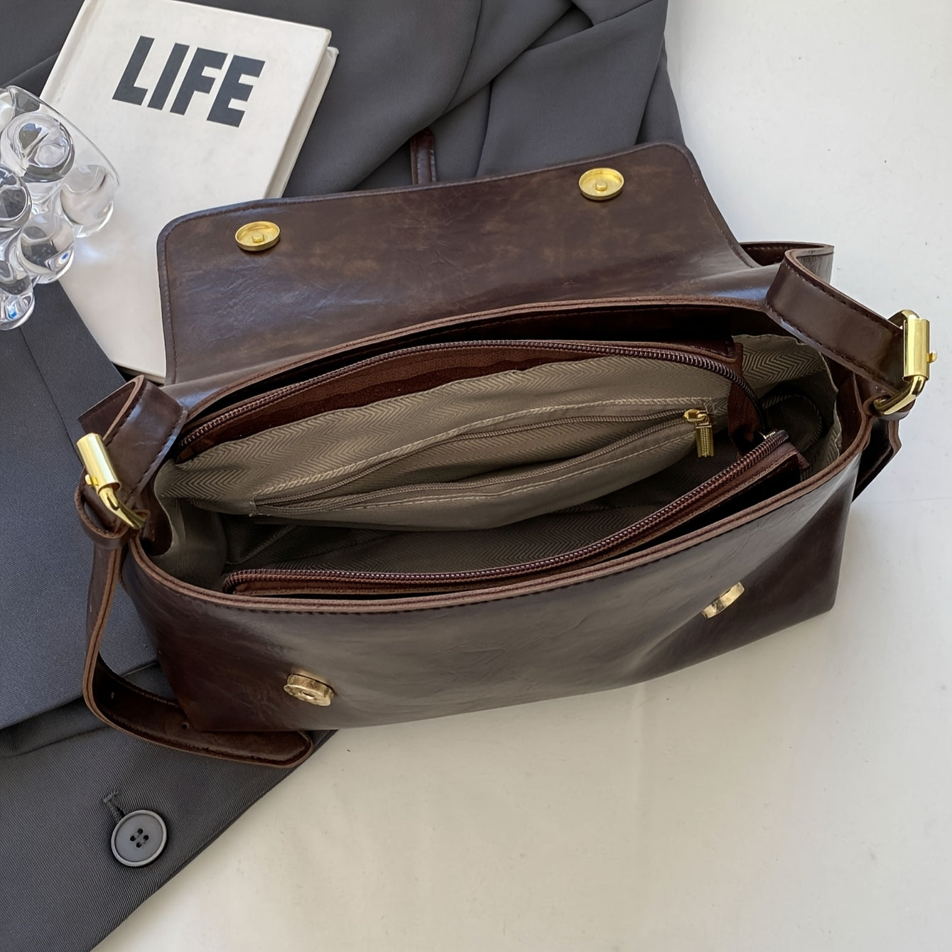 Chic Everyday Flap Bag for School and Social Events