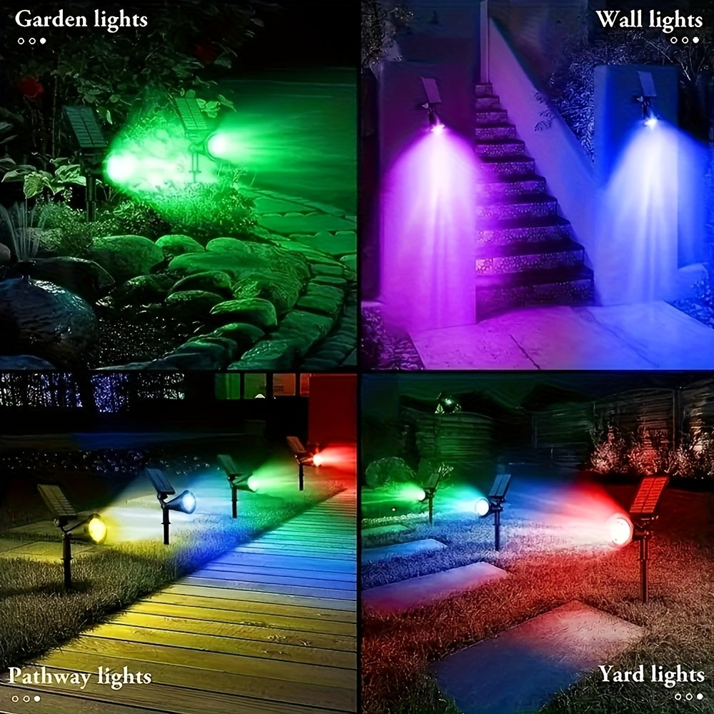 LUMENBRIGHT - Solar-Powered LED Garden Spotlights, 2-Pack
