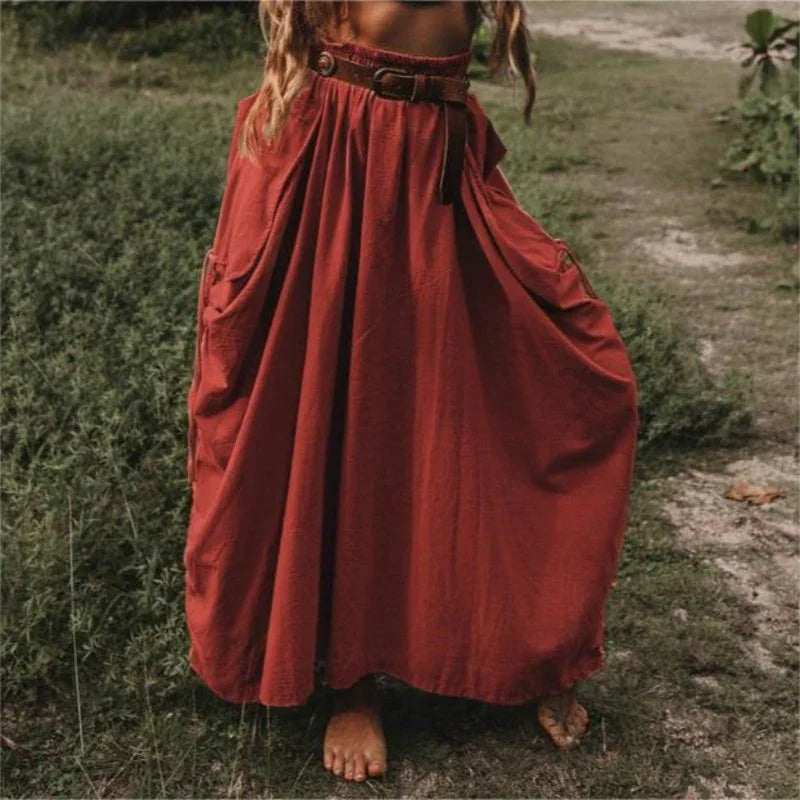 LuminaFlow™ Maxi Skirt — Unleash All-Day Comfort and Effortless Style with Pockets That Keep Up