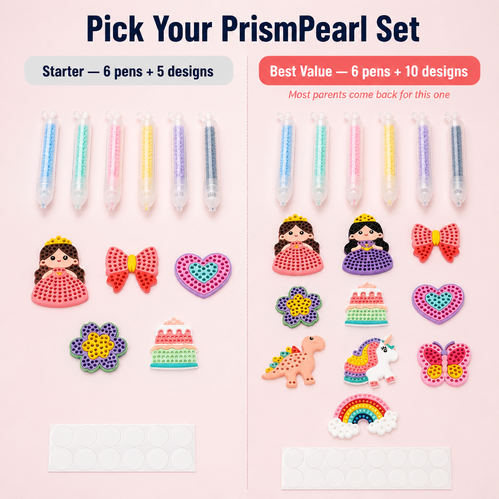 PrismPearl™ — Swap Screen Time for Sparkly Bead Stickers Kids Crave