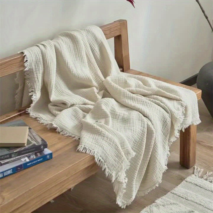 Cumulus Comfort – Lightweight 4-Layer Cotton Blanket for Everyday Relaxation