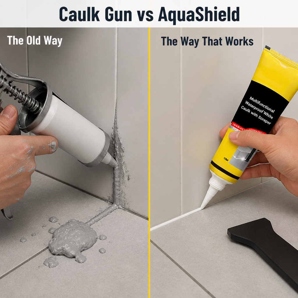 AquaShield™ — Reseal Kitchen and Bathroom Edges Without Using a Caulk Gun