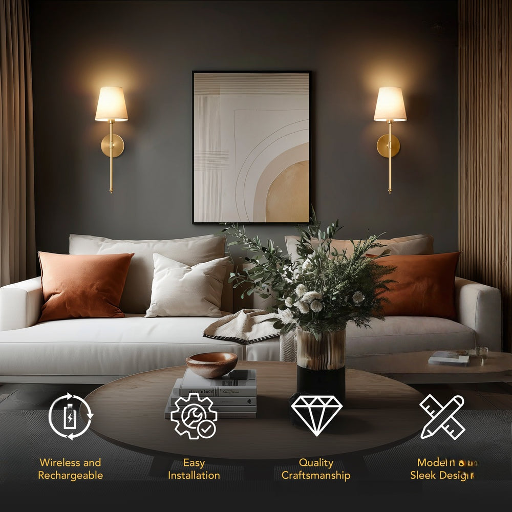 Cordless Wall Light with Remote – No-Drill Setup