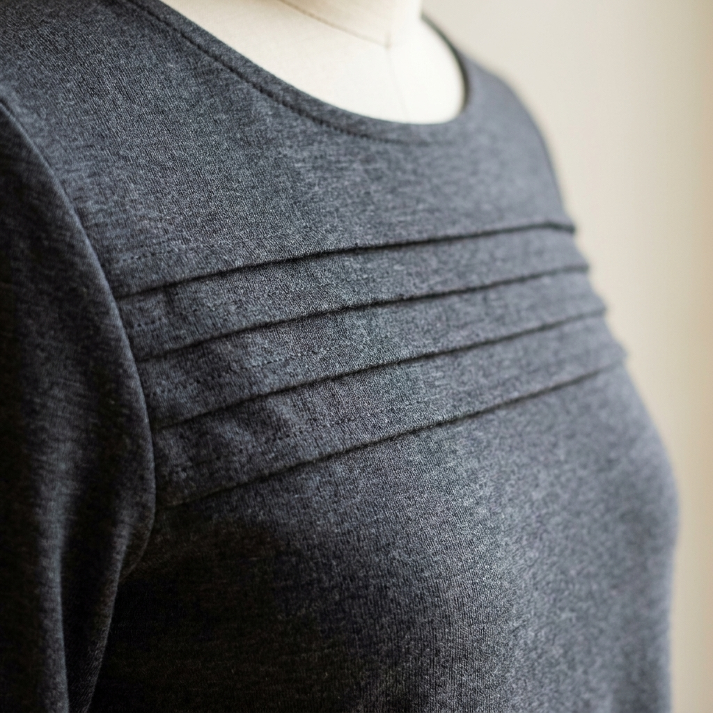 OptimaWear™ – Soft Pleated-Yoke Knit Two-Piece Lounge Set