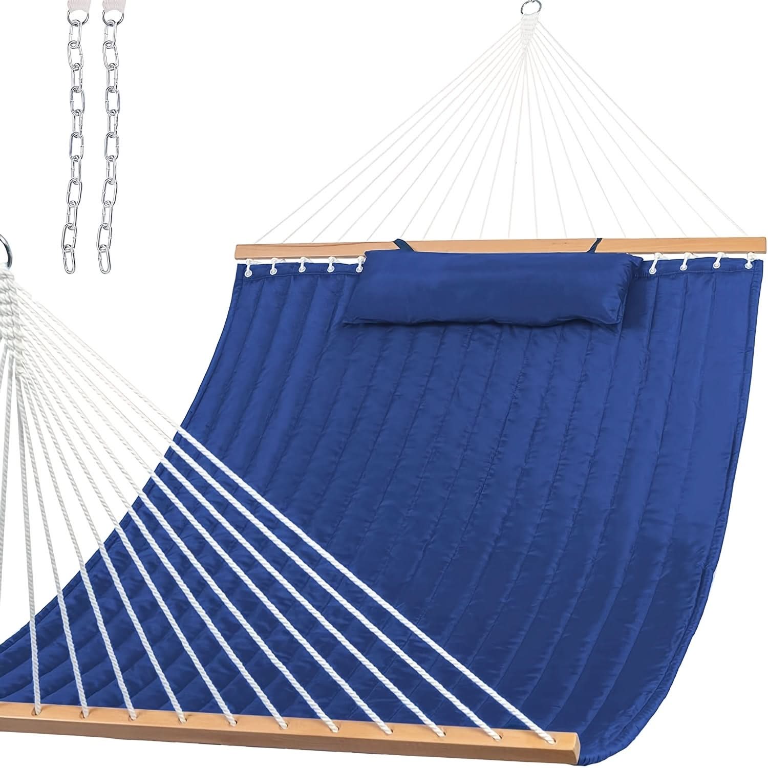 Double Layered Quilted Hammock for Patio and Poolside Relaxation