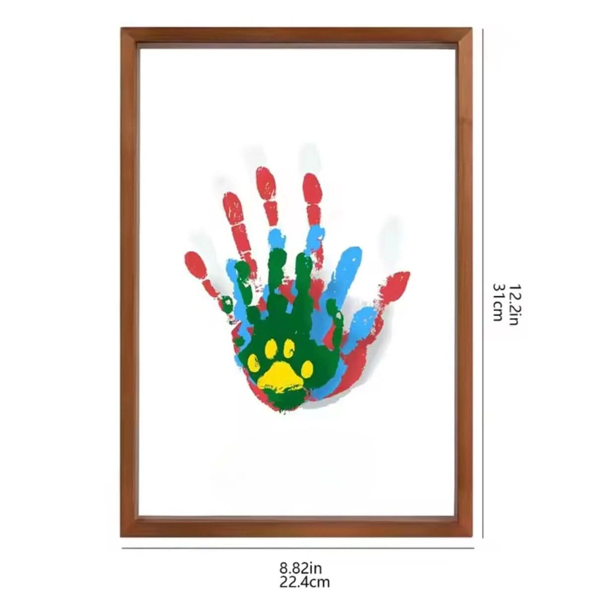 Baby Hand and Footprint Impression Kit with Clay and Wooden Frame