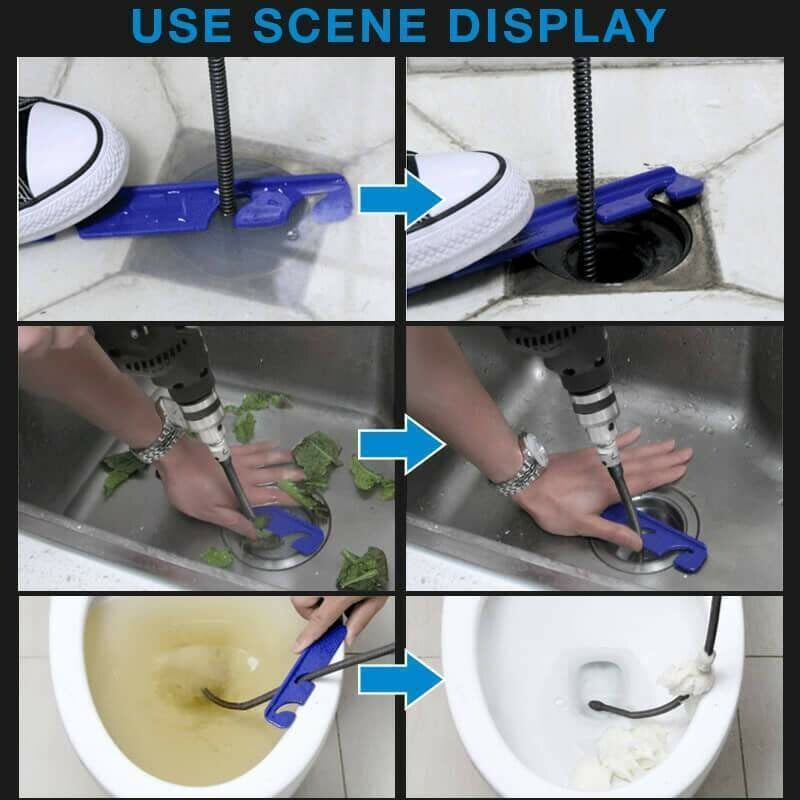 Flexible Steel Spiral Drain Cleaner for Clogs - Deep Cleaning Solution