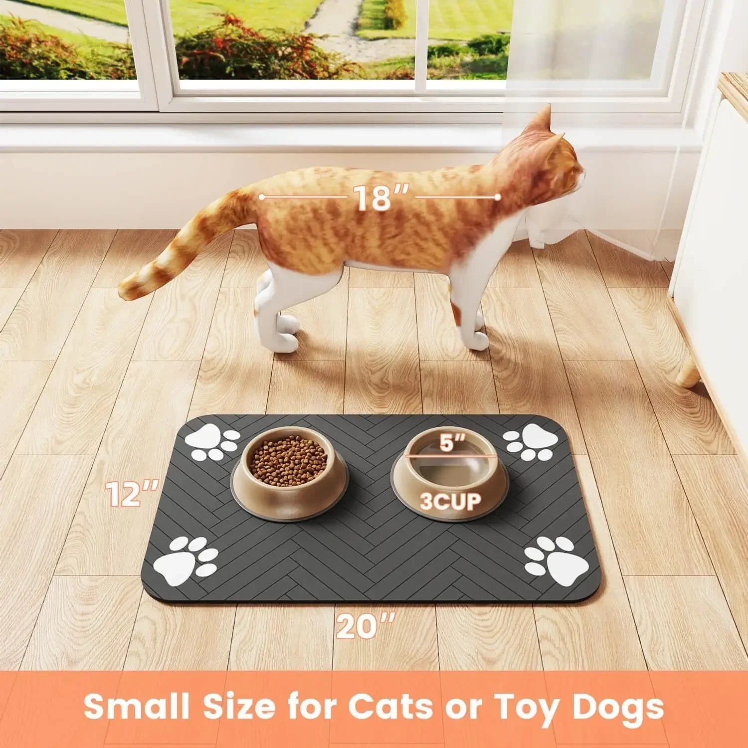 PetGuard Feeding Mat – Quick-Dry Spill-Proof Surface with Grip Base