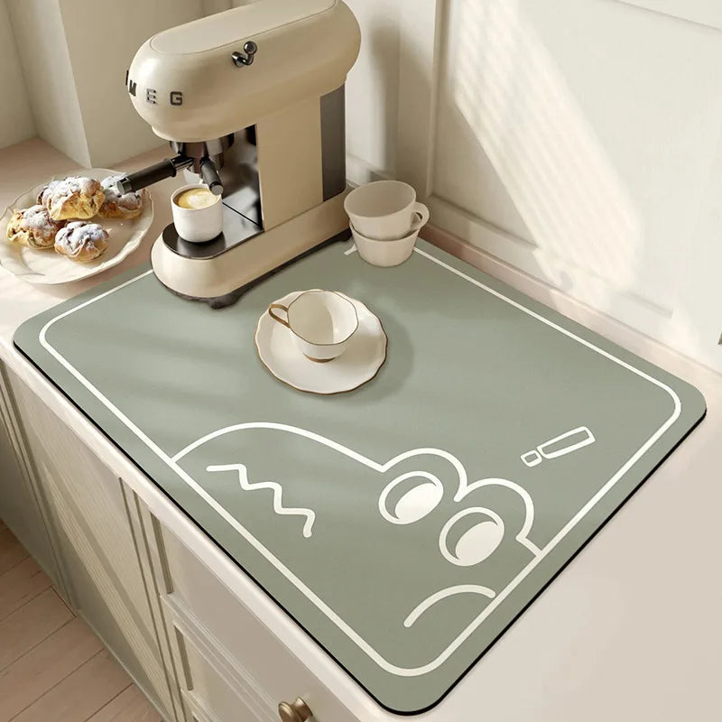 Quick-Dry Microfiber Kitchen Mat with Non-Slip Grip